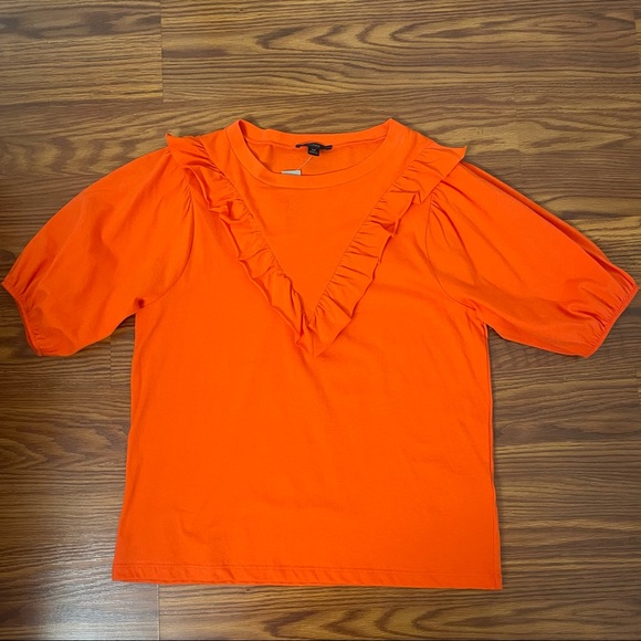 Jcrew Ruffle Bib T-shirt - Picture 3 of 3